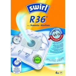 Swirl Staubsaugerbeutel R36 / R 36 MicroPor Plus AirSpace Für Rowenta, Moulinex ZR-0015 Staubsauger