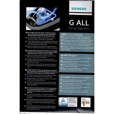 4 Staubsaugerbeutel MegaFilt SuperTex Siemens / Bosch Typ G VZ41AFG, BBZ41FG, Nr.: 468383 – Bild 2