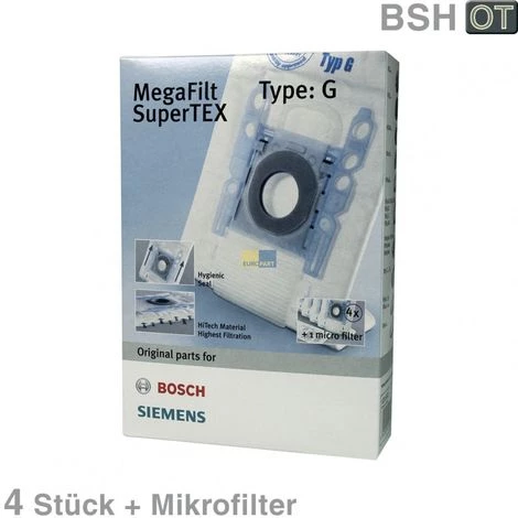 4 Staubsaugerbeutel MegaFilt SuperTex Siemens / Bosch Typ G VZ41AFG, BBZ41FG, Nr.: 468383 – Bild 3