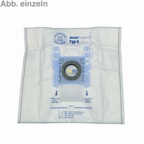 4 Staubsaugerbeutel MegaFilt SuperTex Siemens / Bosch Typ G VZ41AFG, BBZ41FG, Nr.: 468383 – Bild 4