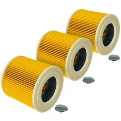 Vhbw 3x Patronen Filter Kompatibel Mit Kärcher WD 1, WD 3.200, WD 3.300 M, WD 3.500 P Ersatz Für 6.414-552.0.