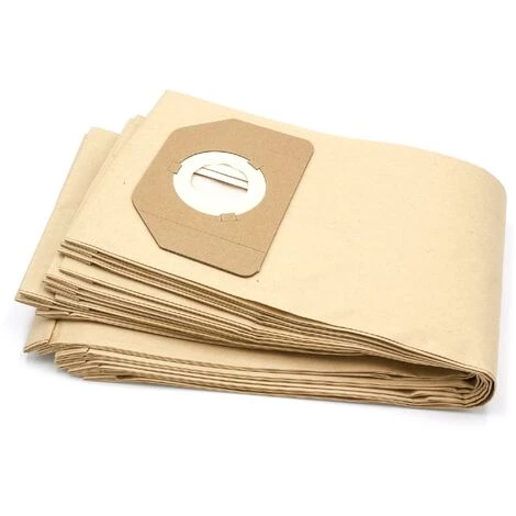Vhbw 10x Staubsaugerbeutel Kompatibel Mit Einhell Inox 30 A Staubsauger - Papier, Braun – Bild 2