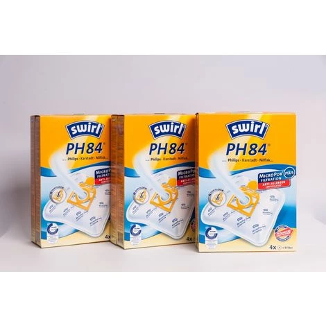 3 Pakete Swirl Staubsaugerbeutel PH84 / PH 84 MicroPor Plus AirSpace Für Philips Staubsauger Oslo