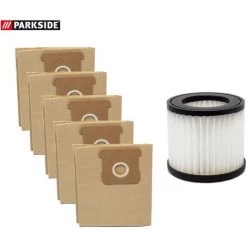 Staubsaugerbeutel + Faltenfilter Set, Passend Für Parkside Nass-/Trockensauger PNTS 20-Li A1 - LIDL IAN 310656