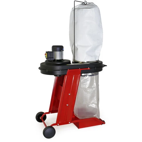 WILTEC Absauganlage 550W 0.75PS 1150m³/h 100mm Schlauchdurchmesser Späneabsauganlage Mit Fahrgestell â Bild 2