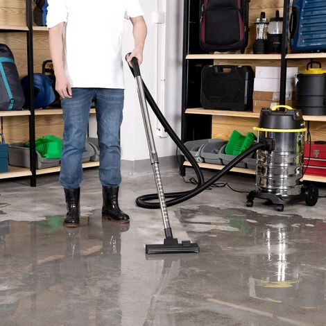 Monzana Nass Trockensauger 30L Blasfunktion 21kPa 1800W Starke Saugleistung HEPA Filter 5m Kabel Haushalt Staubsauger Mehrzwecksauger Edelstahl – Bild 4