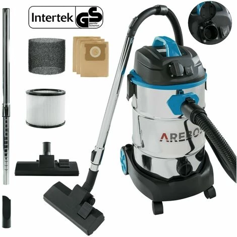 AREBOS Industriestaubsauger 5IN1 1600W Staubsauger Nass Trocken 30L Blau - Blau