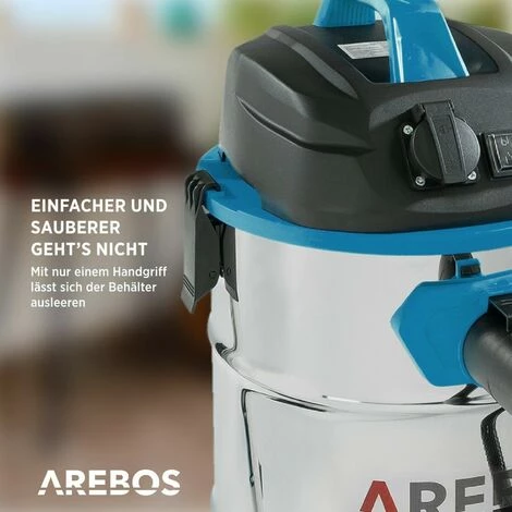 AREBOS Industriestaubsauger 5IN1 1600W Staubsauger Nass Trocken 30L Blau - Blau – Bild 5