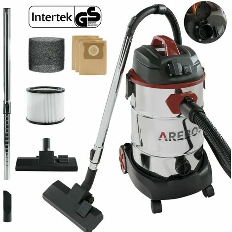 AREBOS Industriestaubsauger 5IN1 1600W Staubsauger Nass Trocken 30L Rot - Rot