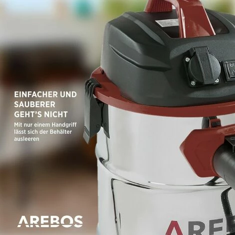 AREBOS Industriestaubsauger 5IN1 1600W Staubsauger Nass Trocken 30L Rot - Rot – Bild 5