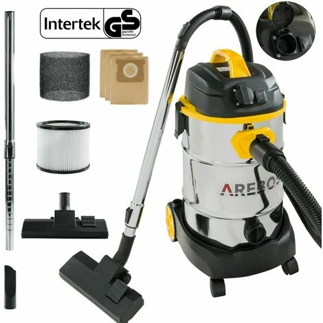 AREBOS Industriestaubsauger 5IN1 1600W Staubsauger Nass Trocken 30L Gelb