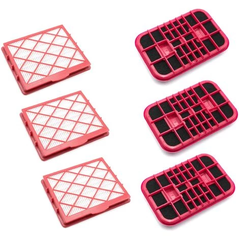 Vhbw Filter-Set Kompatibel Mit Lux 1, 1 Classic, 1 Royal, Classic Staubsauger - 6x Ersatz-Filter (HEPA-Filter, Aktivkohlefilter) – Bild 3