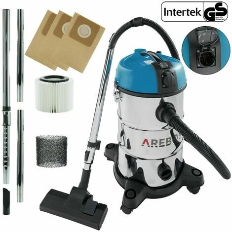 AREBOS Industriestaubsauger 5IN1 | Staubsauger | Nass-Trocken | 1300W | 30L | Blau