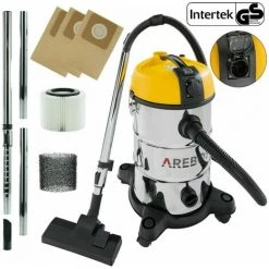 AREBOS Industriestaubsauger 5IN1 | Staubsauger | Nass | Trocken | 1300 W | 30 L | Gelb - Gelb