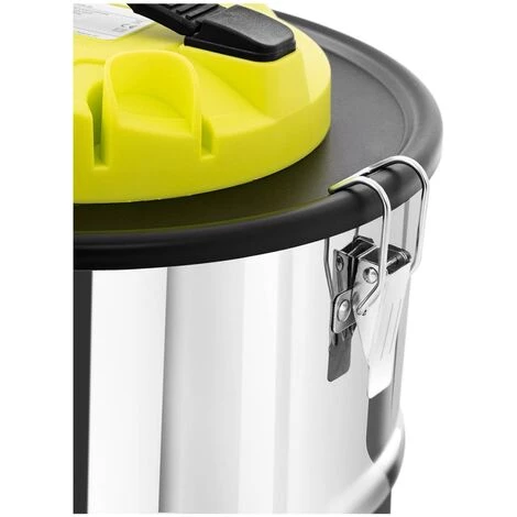 ULSONIX Aschesauger Kaminsauger Aschestaubsauger Kaminstaubsauger 1200 W Edelstahl Räder - Rot, Silbern – Bild 3