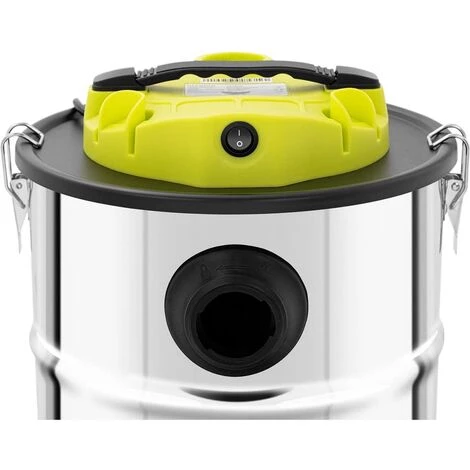 ULSONIX Aschesauger Kaminsauger Aschestaubsauger Kaminstaubsauger 1200 W Edelstahl Räder - Rot, Silbern – Bild 4