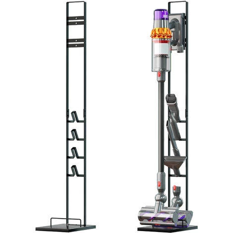 Vhbw Ständer Als Stabile Halterung Zubehör Kompatibel Mit Dyson Akku-Staubsauger V15 Detect Absolute Detect Complete V12 Slim V11 V10 V8 V7 V6 Mit Wischaufsatz Halter - Dunkelgrau