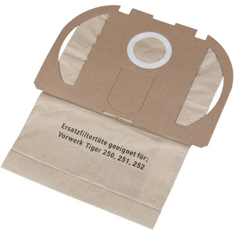 HOSSI'S WHOLESALE 4 Staubsaugerbeutel Geeignet Für Vorwerk Tiger 250, 251, 252, VT 252 (Papier) – Bild 2