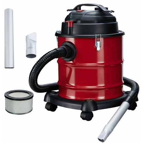 AREBOS Aschesauger Premium 20 L 1200 W Kaminsauger Staubsauger Inkl. HEPA Filter - Schwarz/Rot