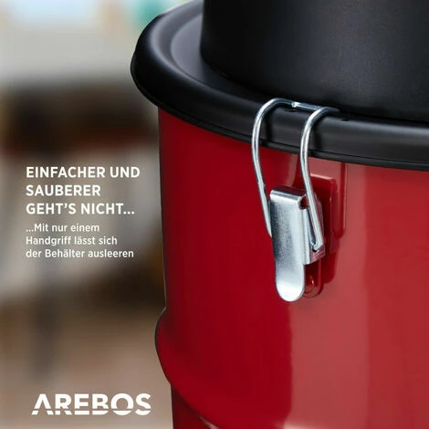 AREBOS Aschesauger Premium 20 L 1200 W Kaminsauger Staubsauger Inkl. HEPA Filter - Schwarz/Rot â Bild 3