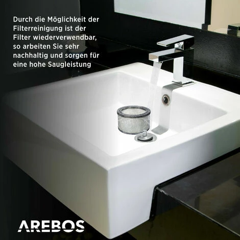 AREBOS Aschesauger Premium 20 L 1200 W Kaminsauger Staubsauger Inkl. HEPA Filter - Schwarz/Rot â Bild 4