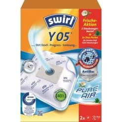 2 Swirl Staubsaugerbeutel Y05 / Y 05 + 2 Duftperlen Für AEG Smart, Clatronic, Dirt Devil