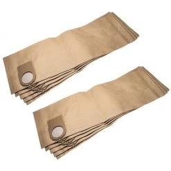 Vhbw 10x Staubsaugerbeutel Kompatibel Mit Metabo ASA 2025, ASA 9050, ASR 1250, SHO 1150 Staubsauger - Papier, 67.9cm X 24.15cm, Braun