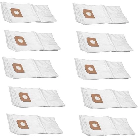 Vhbw 50x Staubsaugerbeutel Kompatibel Mit Würth ISS 35-S, ISS 45-M ISS 55-S Staubsauger - Mikrovlies, Weiß – Bild 3