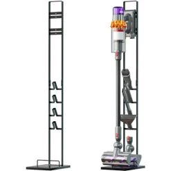 Vhbw Staubsaugerhalter Ständer Kompatibel Mit Dyson V15 Detect Absolute, V15 Detect Complete, V6 Akku-Staubsauger, Handstaubsauger - Dunkelgrau