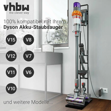 Vhbw Staubsaugerhalter Ständer Kompatibel Mit Dyson V15 Detect Absolute, V15 Detect Complete, V6 Akku-Staubsauger, Handstaubsauger - Dunkelgrau – Bild 2