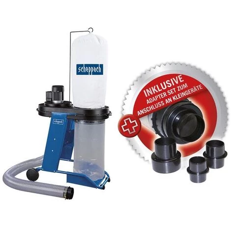 Scheppach Absauganlage Späneabsaugung HD12 Inkl. Adapter Set 75 L, 1150 M3/h