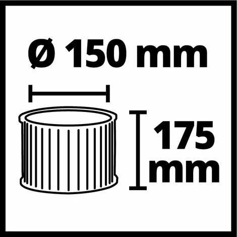 EINHELL Nass-Trockensauger-Zubehör Faltenfilter Für Staubklasse L 2351126 – Bild 4