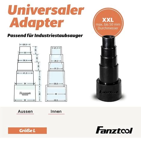 FANZTOOL Staubsauger Adapter XXL – Bild 2