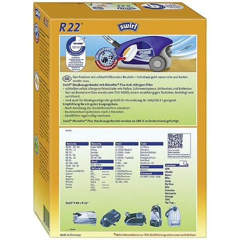 Swirl R22 Airspace Staubsaugerbeutel 4 St. – Bild 2