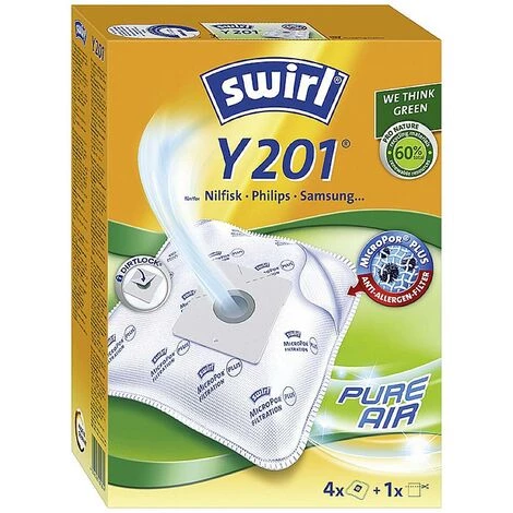 Swirl Y201 MicroPor® Plus Staubsaugerbeutel 4 St.