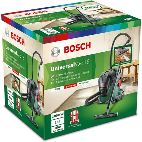 Bosch Nass- Und Trockensauger UniversalVac 15 (1000 Watt, 15 L Behältervolumen, 11 Zubehörteile) – Bild 5