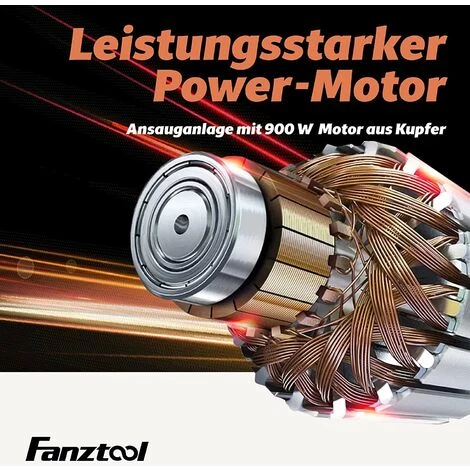 FANZTOOL Mobile Absauganlage 900W Mit Wiederverwendbaren Staubbeutel Und Metallgehäuse, Späneabsauganlage Geeignet Für Werkstatt Und Baustelle – Bild 4
