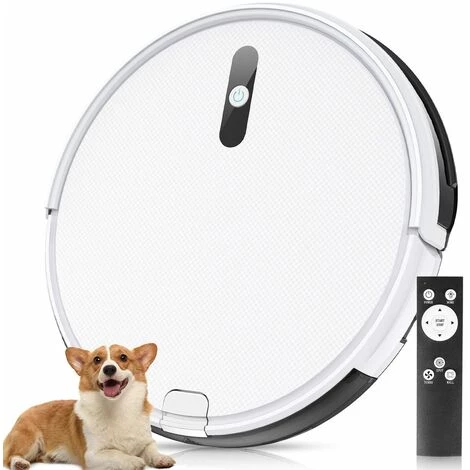 APOSEN Saugroboter A450, 1500 PA, Smart Geplante Reinigung, Gyro Navigation, 4 Reinigungsmodi, Superdünn, Geräuscharm, Weiß