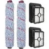 GDRHVFD 2 Bissell Crosswave 3-in-1 Waschbarer Mehrflächen-Reiniger, Ersatzfilter 1866 Und 2 Mehrflächen-Walzenbürsten 1868, Kompatibel Mit Bissell Crosswave 17132 1785-Serie (Combo Pack)