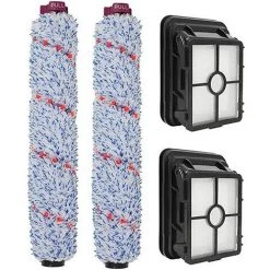 GDRHVFD 2 Bissell Crosswave 3-in-1 Waschbarer Mehrflächen-Reiniger, Ersatzfilter 1866 Und 2 Mehrflächen-Walzenbürsten 1868, Kompatibel Mit Bissell Crosswave 17132 1785-Serie (Combo Pack)