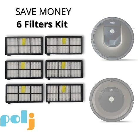 GDRHVFD Kompatibel Mit IRobot Roomba 800 Serie 900 870 880 980 Kit 6 Filter Staubsauger Zubehör Ersatzteile – Bild 4