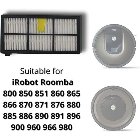 GDRHVFD Kompatibel Mit IRobot Roomba 800 Serie 900 870 880 980 Kit 6 Filter Staubsauger Zubehör Ersatzteile – Bild 5