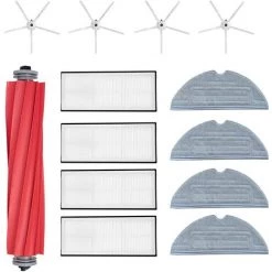 GDRHVFD Roborock S7 Ersatzteile Zubehör-Kit Hauptrollbürste Seitenbürsten Tücher Mopp HEPA-Filter