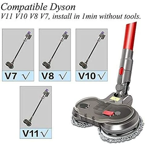 GDRHVFD Dyson V11 V10 V8 V7 Elektrowischzubehör Wischmopp Mit Wassertank 6 Dyson Staubsauger Wischtücher 2 In 1 Bürstenaufsatz Dyson Animal Absolute Fluffy Absolute Extra – Bild 2