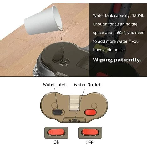 GDRHVFD Dyson V11 V10 V8 V7 Elektrowischzubehör Wischmopp Mit Wassertank 6 Dyson Staubsauger Wischtücher 2 In 1 Bürstenaufsatz Dyson Animal Absolute Fluffy Absolute Extra – Bild 5