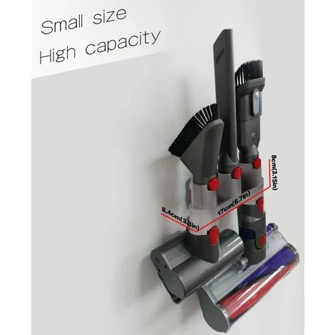 LANGRAY Wandmontierter Zubehörhalter, Adapter-Konverter-Set Für Dyson V11 V10 V8 V7, Ersatz Für Dyson Staubsauger (Grau, Mit Teilepaket) – Bild 2