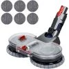 HIASDFLS Elektrischer Besenkopf Für Dyson V11 V10 V8 V7 Drahtloser Staubsauger, Hartboden Hardwall Ersatzzubehör, Mit Wassertank Und 6 Besenstempel (Moppkopf)