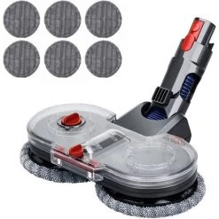 HIASDFLS Elektrischer Besenkopf Für Dyson V11 V10 V8 V7 Drahtloser Staubsauger, Hartboden Hardwall Ersatzzubehör, Mit Wassertank Und 6 Besenstempel (Moppkopf)