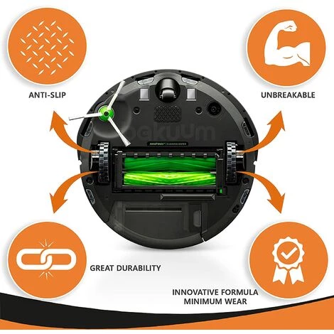 MODOU REIFEN Räder Für IROBOT ROOMBA Serien 500, 600, 700, 800 Und 900 (Packung Mit 2 Einheiten) Hergestellt In Spanien Rutschfest, Außergewöhnlicher Grip Und Einfache Montage – Bild 2