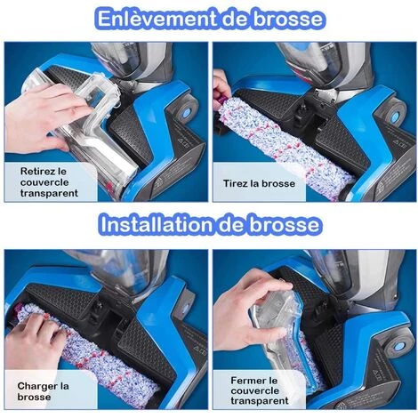 MINKUROW 2 Stück Multiflächen-Bürstenrolle Haustier Für Bissell 1713Z Crosswave 3-in-1 Nass- & Trockensauger Und Crosswave 2225N Pet Pro Zubehör Bürste(2 Multi-Surface Pet) – Bild 3